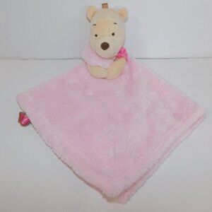 Disney Baby Winnie the Pooh Pink plush Security blanket Lovey nunu Soother